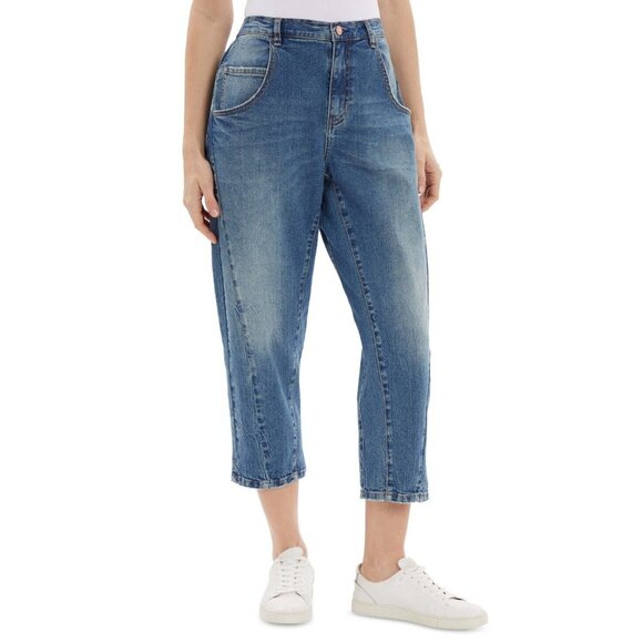 Frayed Denim Curved Leg Jeans Women Size 30 MSRP $80 - Picture 1 of 3